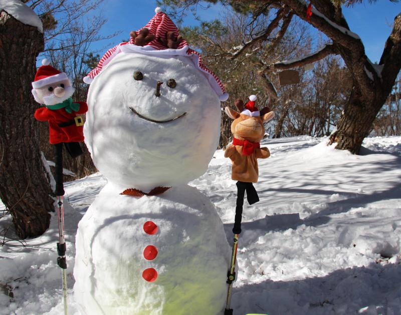 クリスマスがテーマの雪山